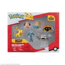 Pokemon Battle Ready Mini Figure Variety Set - 6pk