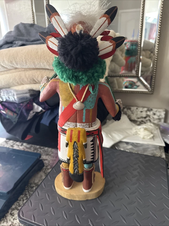 Auténtica muñeca Kachina de algodón de Ray Sakeva, Second Mesa Foto 3 de 4