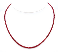 Rubin Kette Edelstein Facettierte Rondell Rot Natur farbe unbehandelt Halskette