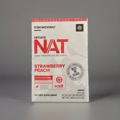 PRUVIT Ketones Nat STRAWBERRY PEACH Caffeine Free !! 20 Packs FREE SHIPPING