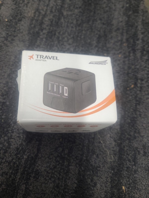 SAUNORCH Travel Adapter Worldwide, Universal International Power# SL-199-3Tblack