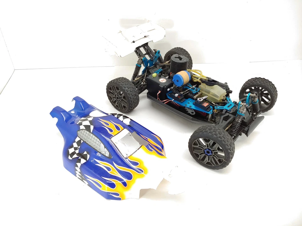 Ofna Ultra Comp LX 1/8 Nitro Racing Buggy ARTR 4x4 Used Add Radio - Image 2 of 4