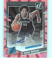 2023-24 Donruss #263 Jalen Wilson Rated Rookies Signatures Pink Laser Holo