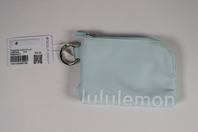   NWT Lululemon Clippable Card Pouch Cardholder MIBR / WHT  