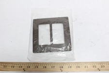 Two-Gang Screwless Snap-On Wallplate Walnut Bark REWP2-WB