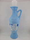 VINTAGE 1961 Blue Milk Glass Jim Beam Greek Bottle Decanter Flower Vase DISPLAY