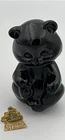 Vintage Fenton Glass Sitting Black Bear