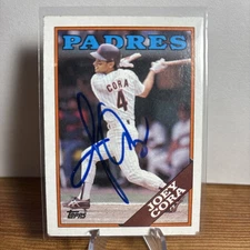 JOEY CORA 1988 TOPPS AUTOGRAPHED SIGNED IP AUTO BASEBALL CARD