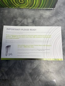 Xbox 360 Elite Box With Sealed Manuals (ONLY BOX AND MANUALS)(NO CONSOLE)