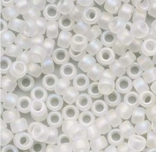 Toho ROUND 11/0 Seed Beads RAINBOW FROSTED CRYSTAL 2.5" tube
