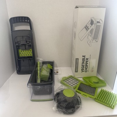 Vegetable Chopper Dicer Mandoline Slicer Cutter w/ Blades & Container NOB