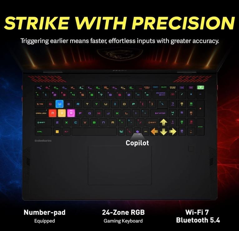 MSI Raider 18" QHD 240Hz , Intel Core Ultra 9 285HX, GeForce RTX 5 5