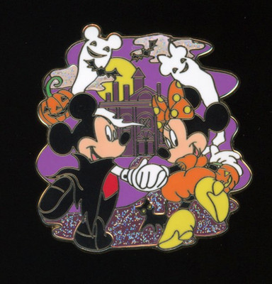 2006 JDS Japan Happy Trick Party Halloween Mickey & Minnie LE Disney Pin 49353