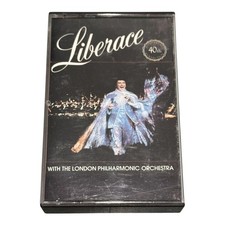 Vintage 1985 Liberace Cassette 40th Anniversary Collection PolyTel LPO Black