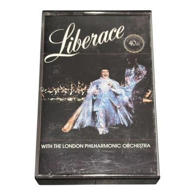 Vintage 1985 Liberace Cassette 40th Anniversary Collection PolyTel LPO Black