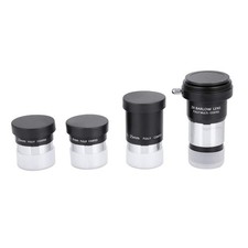 1.25" Plossl Premium Telescope Eyepiece Set, 4/10/25mm Plossl, 2X Lens w/ T A...