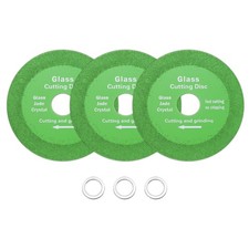 3 Pack 4" Glass Cutting Disc GRINDING JADE Diamond Cutting Disc with 4/5" Arbor