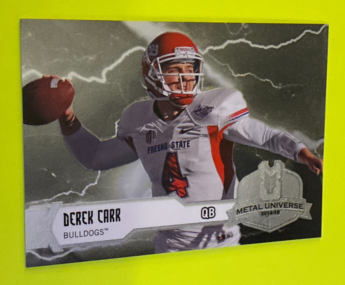 2014 Flair Showcase Metal Universe Derek Carr #M-30 Rookie RC