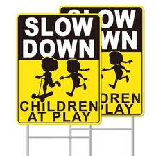 GXGGUS Slow Down Signs, Children at Play 17"X13", Signs