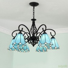 Tiffany Mediterranean Style LED Blue Pendant ...