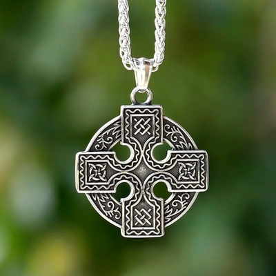 #ad Viking Celtic Knot Cross Necklace Stainless Steel Necklace AU $26.00