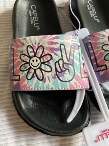 Capelli New York rosa lila LOVE Batik Mode Pantolette Sandale Kleinkind Gr. 10/11 - Bild 3 von 16