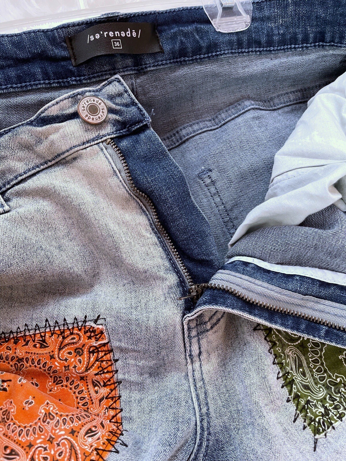 Serenade Freestyle Patchwork Colorful Skinny Dist… - image 7