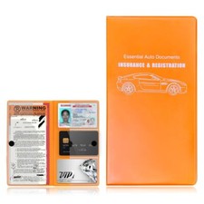Car Registration Insurance Holder Auto Document Organizer Wallet Case
