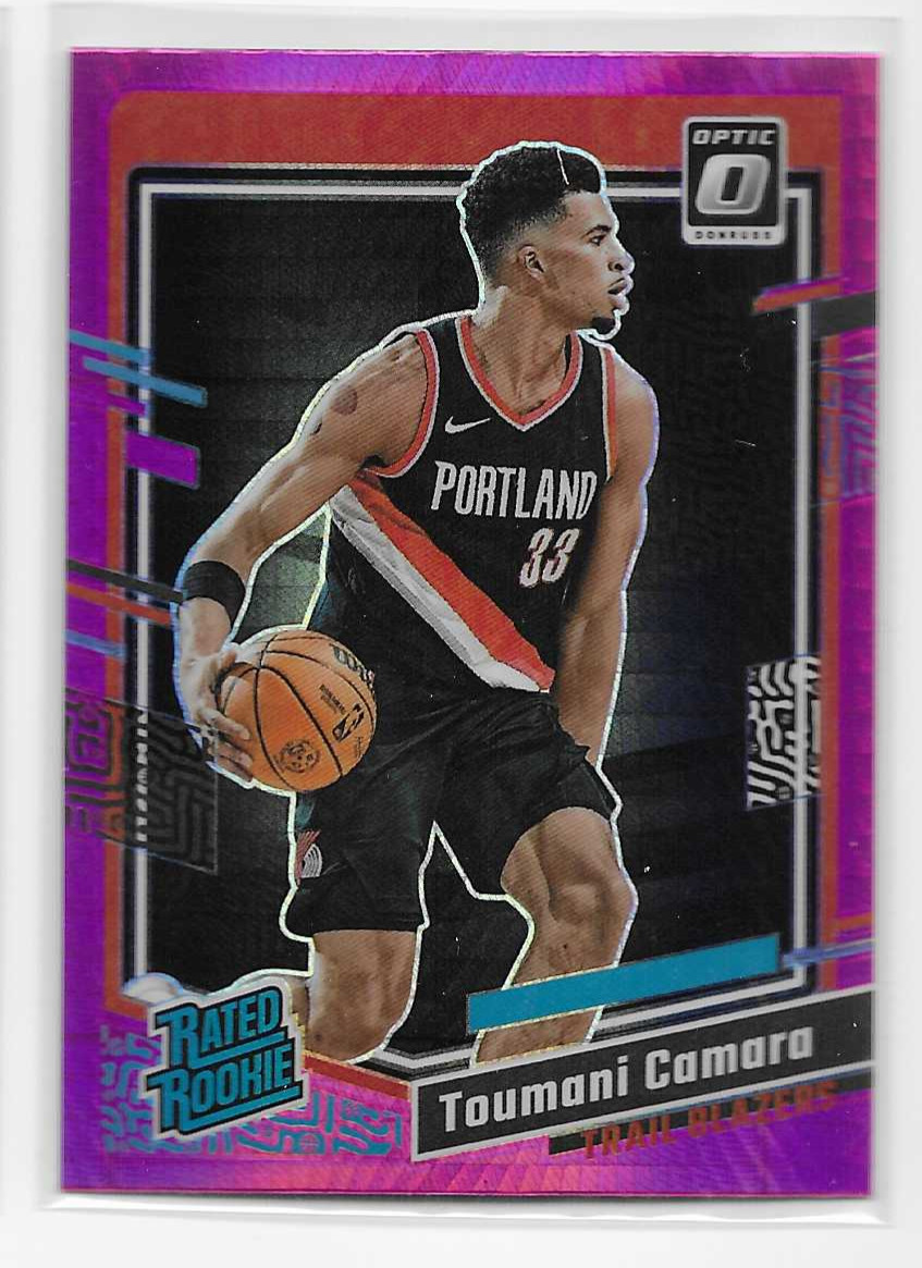 2023-24 Panini Donruss Optic - Rated Rookie Toumani Camara #204 Pink Hyper Prizm