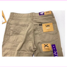 LEE BOYS X-TREME COMFORT STRAIGHT FIT STRAIGHT LEG ATHLETIC JEANS 7/Khaki.