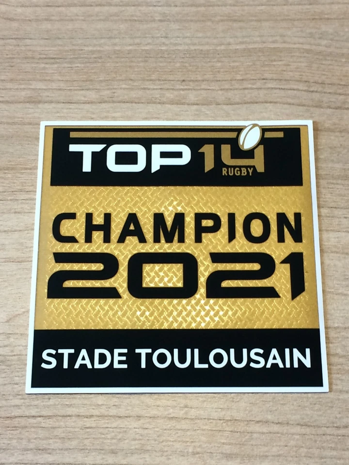 Patch Badge officiel TOP 14 Rugby champion 2021 Stade Toulousain vendeur pro