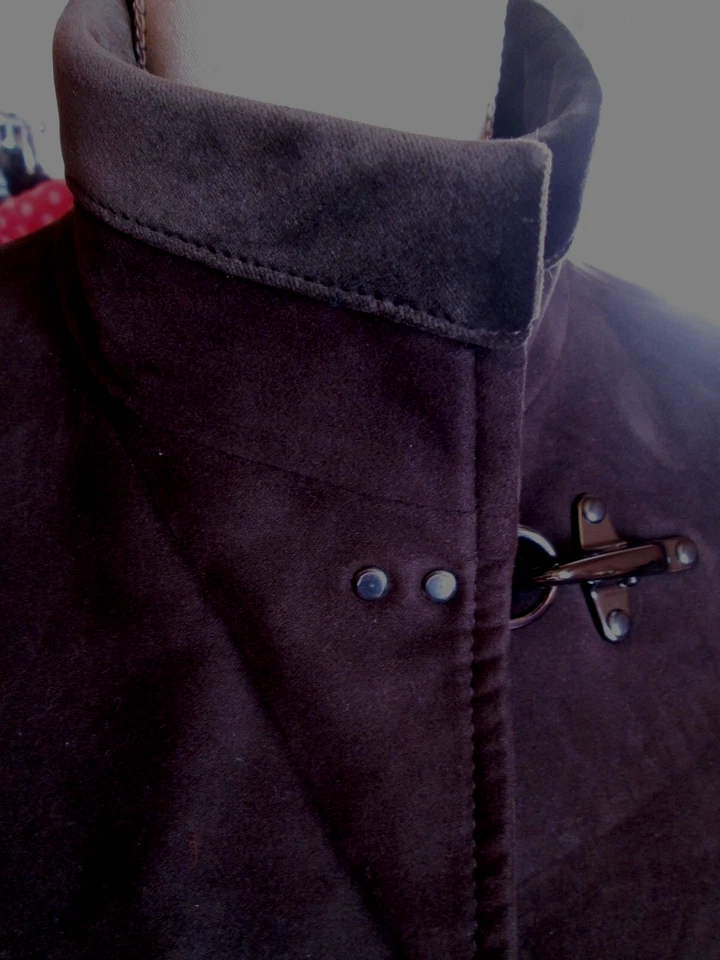 Beau manteau caban marron  FAY 100% coton excellent état TM - Photo 4/4