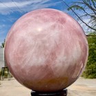 101.64LB Natural Crystal Pink Rose Chakra Quartz Sphere healing ball Specimen — photo 9