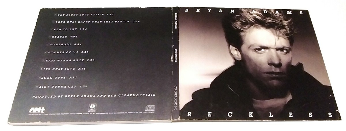RARE VINTAGE IMPORT - BRIAN ADAMS RECKLESS 1984 A&M RECORDS - MADE