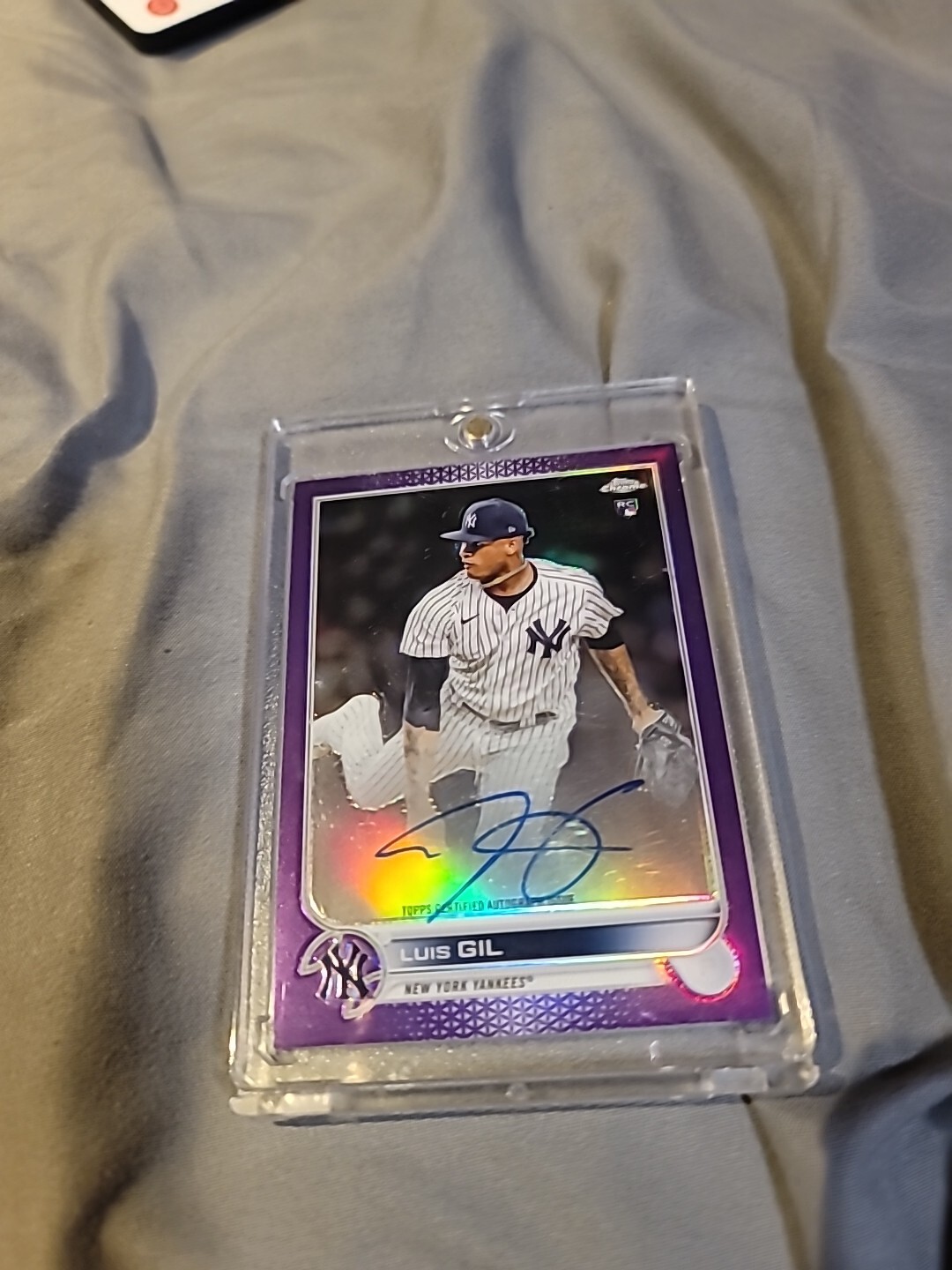 2022 Topps Chrome - Rookie Autographs #RA-LG Luis Gil Purple Refractor /250