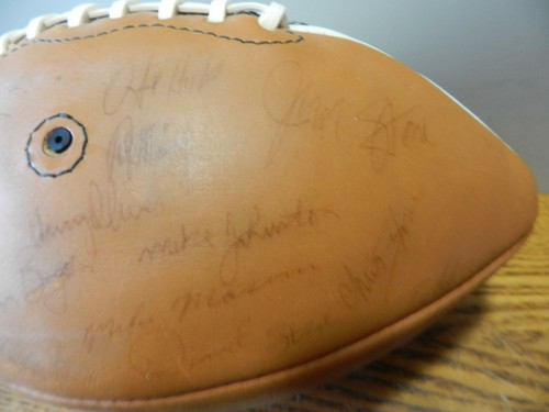 Notre Dame Team signiert Football Dan Devine Jim Gruden Brian Boulac - Bild 9 von 10