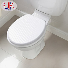Emboss Shaped Toilet Seat Fits Most Standard UK Toilet Bathroom Essentials