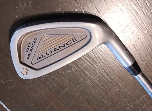 Spalding Alliance Face Balanced 17° 3 Iron RH Steel ~38.5" Gold Club - Picture 9 of 9