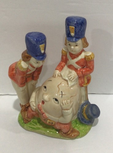 Quon Quon Once Upon A Time 1983 Humpty Dumpty Soldiers Vintage Ceramic Decor - Picture 2 of 8