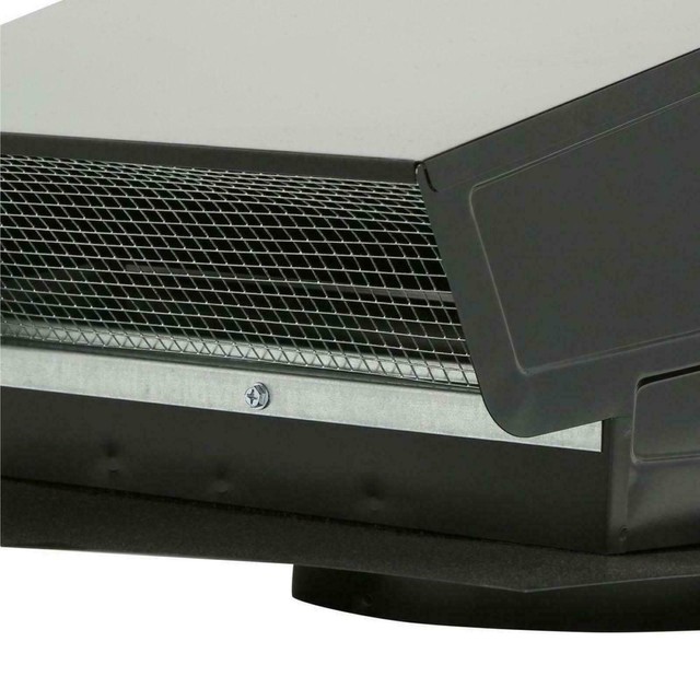 BROAN 634M 6 in. BLACK ROOF CAP ROOFTOP DUCTING WITH BACKDRAFT DAMPER