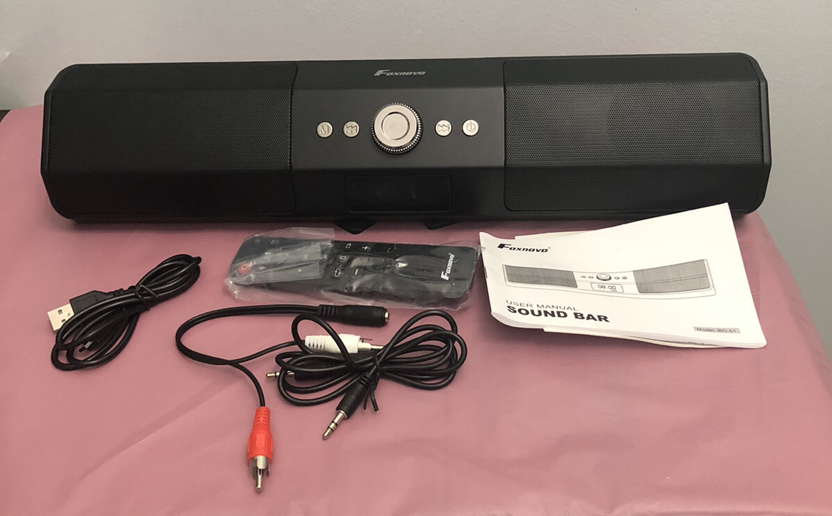 Foxnovo Soundbar Wired and Wireless Bluetooth Home Theater TV /PC Cellphone/…-image