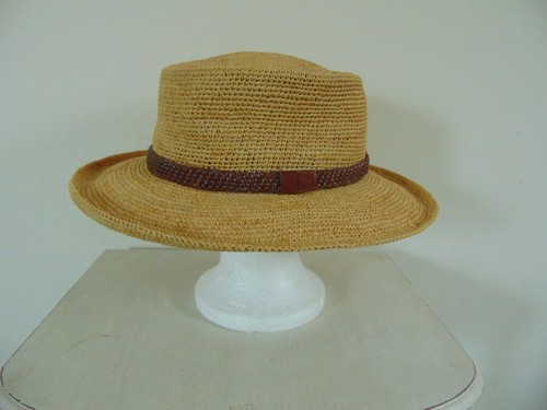 SCALA STRAW GAMBLER GOLF HAT SIZE LARGE 