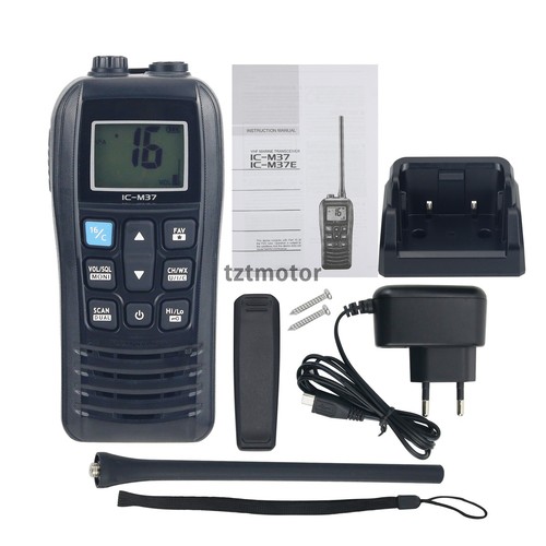 IC-M37 6W 5KM VHF Transceiver Handheld Marine Ship Walkie Talkie Radio For ICOM - 第 1/7 張圖片