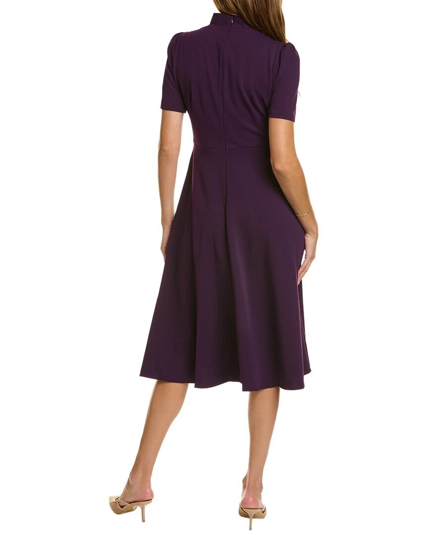 Maggy London Tie Neck Midi Dress Women s eBay