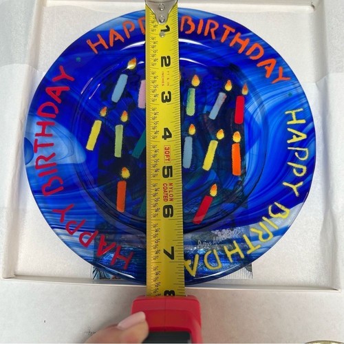 Jan R. Mitchell NIB St. Croix Virgin Islands Happy Birthday Plate Colorful - Picture 5 of 6