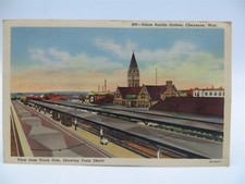 Vintage Postcard - Union Pacific Railroad Station, Cheyenne WY- Postmarked 1943