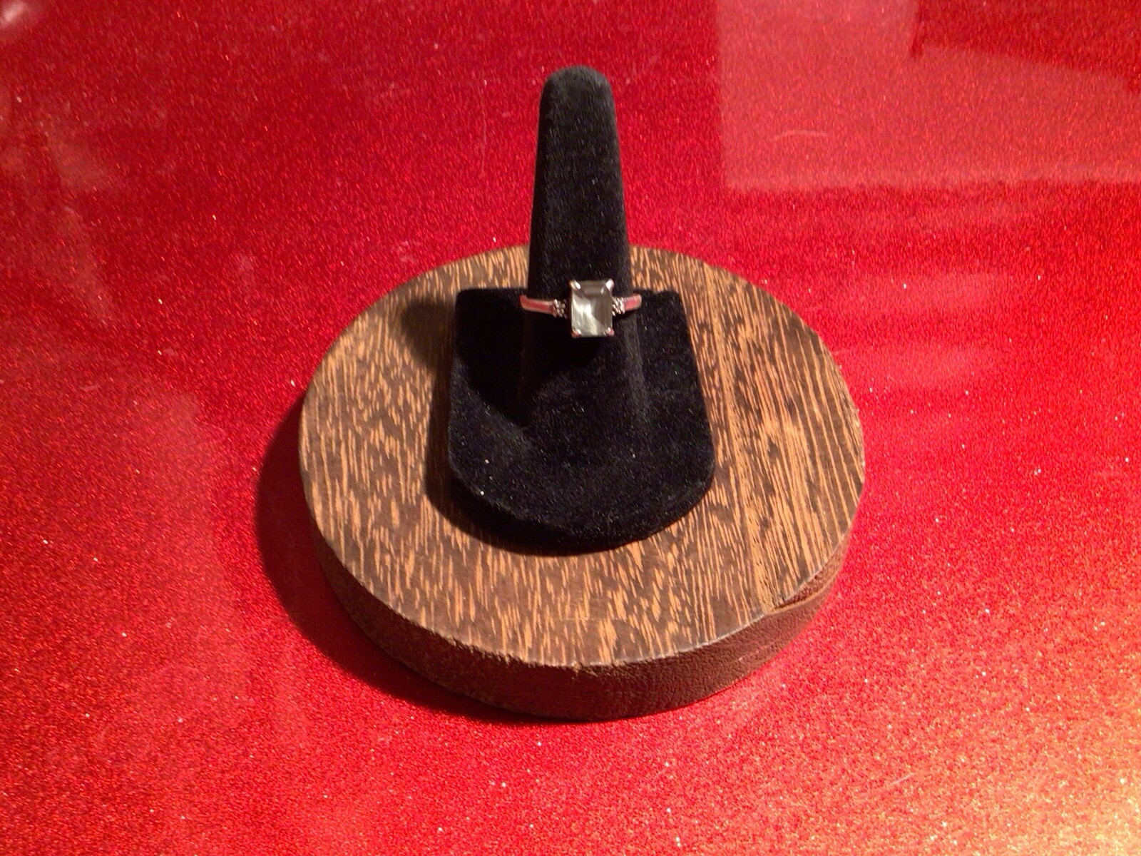 Sterling Silver Solitaire Ring With Topaz And Dia… - image 2