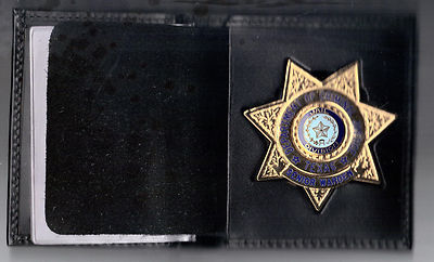 Texas Dept of Criminal Justice Senior Warden 7-Point Star Cut-Out Money Wallet