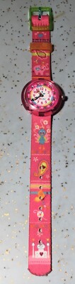 2013 FLIK FLAK ZFNBP002-PINK FAIRY ELEPHANT PALACE CHILDS WATCH WRIST UP TO 6''