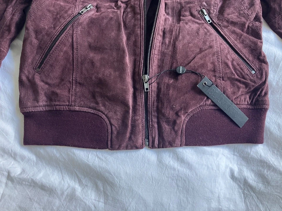 New Burgundy XS suede leather jacket, BlankNYC, RRP 145GBP - Image 3 of 4